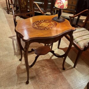アンティーク家具 象嵌入りテーブル -74074｜ヴァセリンランプ 西洋・アンティーク家具の専門店「家具のこばやし」- 福島県福島市アンナガーデン